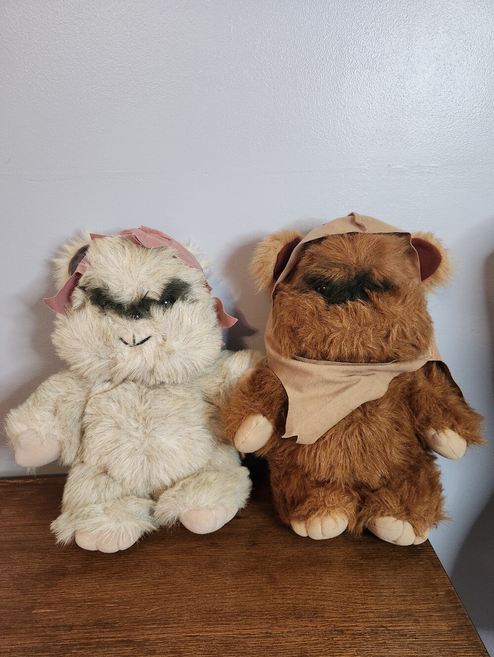 Star Wars Ewok Plush Pair 1983- Kenner Wicket And Princess Kneesaa (Lucasfilm)